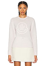 Moncler Crew Neck in Pink, view 1, click to view large image.