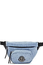 Moncler Felicie Belt Bag in Light Blue, view 1, click to view large image.