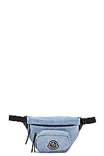 Moncler Felicie Belt Bag in Light Blue, view 3, click to view large image.