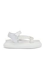 Moncler Catura Sandal in White, view 1, click to view large image.