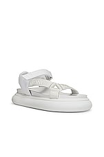 Moncler Catura Sandal in White, view 2, click to view large image.