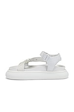 Moncler Catura Sandal in White, view 5, click to view large image.