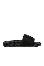 Moncler Jeanne Slide Sandal in Black, view 1, click to view large image.