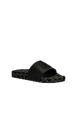 Moncler Jeanne Slide Sandal in Black, view 2, click to view large image.
