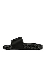 Moncler Jeanne Slide Sandal in Black, view 5, click to view large image.
