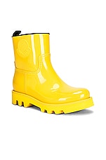 Moncler Ginette Rain Boot in Yellow, view 2, click to view large image.