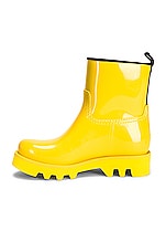 Moncler Ginette Rain Boot in Yellow, view 5, click to view large image.