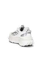 Moncler Ibex Low Top Sneaker in White, view 3, click to view large image.