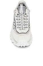 Moncler Ibex Low Top Sneaker in White, view 4, click to view large image.