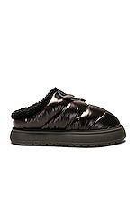 Moncler Gaia Slide in Black, view 1, click to view large image.