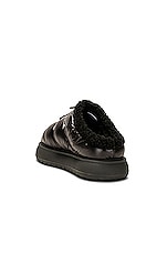 Moncler Gaia Slide in Black, view 3, click to view large image.
