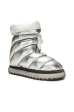 Moncler Gaia Mid Snow Boot in Silver, view 2, click to view large image.