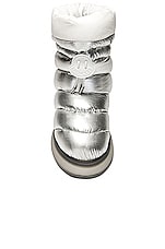 Moncler Gaia Mid Snow Boot in Silver, view 4, click to view large image.