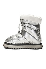 Moncler Gaia Mid Snow Boot in Silver, view 5, click to view large image.