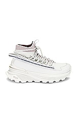 Moncler Knit Runner High Top Sneaker in White, view 1, click to view large image.