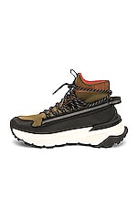 Moncler Knit Runner High Top Sneaker in Military Black, view 5, click to view large image.