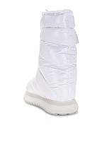 Moncler Gaia Pocket Mid Snow Boot in White, view 3, click to view large image.