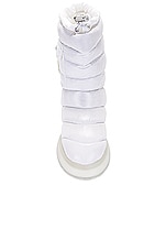 Moncler Gaia Pocket Mid Snow Boot in White, view 4, click to view large image.