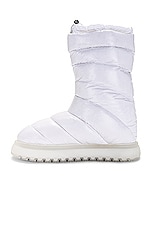 Moncler Gaia Pocket Mid Snow Boot in White, view 5, click to view large image.