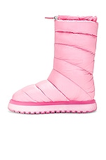 Moncler Gaia Pocket Mid Snow Boot in Pink, view 5, click to view large image.
