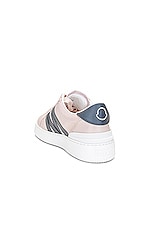 Moncler Monaco M Low Top Sneaker in Pink, view 3, click to view large image.