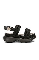 Moncler Belay Woven Sandal in Black, view 1, click to view large image.