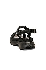 Moncler Belay Woven Sandal in Black, view 3, click to view large image.