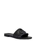 Moncler Mon Slide in Black, view 2, click to view large image.