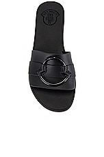 Moncler Mon Slide in Black, view 4, click to view large image.