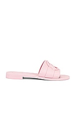 Moncler Mon Slide in Pink, view 1, click to view large image.