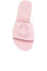 Moncler Mon Slide in Pink, view 4, click to view large image.