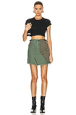 MOTHER The G.I. Jane Mini Skirt in On The Double, view 5, click to view large image.