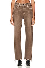 Moussy Vintage Emery Wide Straight in Brown, view 1, click to view large image.