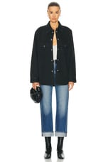 Moussy Vintage Foxwood Straight in Blue, view 4, click to view large image.
