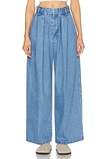 Moussy Vintage Denim Tack Pant in Light Blue, view 1, click to view large image.
