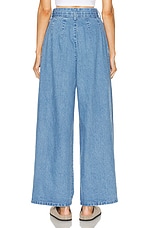 Moussy Vintage Denim Tack Pant in Light Blue, view 3, click to view large image.