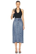 Moussy Vintage Clovernook Skirt in Blue, view 4, click to view large image.