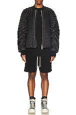 Moncler + Rick Owens Rick Owens x Moncler Radiance Flight Jacket in Black, view 5, click to view large image.