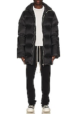 Moncler + Rick Owens Rick Owens x Moncler Cyclopic Coat in Black, view 5, click to view large image.