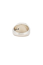 MAPLE Duppy Signet Ring in Silver 925 & Mother Of Pearl, view 3, click to view large image.