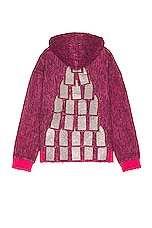 Who Decides War by Ev Bravado Pyramid Hooded Sweatshirt in Ruby, view 1, click to view large image.