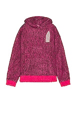 Who Decides War by Ev Bravado Pyramid Hooded Sweatshirt in Ruby, view 2, click to view large image.