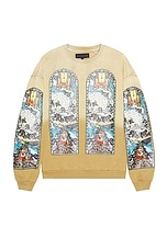 Who Decides War by Ev Bravado Chalice Crewneck Sweater in Tan, view 1, click to view large image.