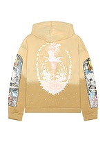 Who Decides War by Ev Bravado Chalice Embroidered Hoodie in Cream, view 2, click to view large image.