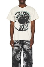 Who Decides War by Ev Bravado Eye Short Sleeve T-shirt in Ivory, view 3, click to view large image.