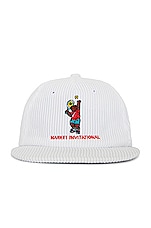 Market Invitational 5 Panel Hat in White, view 1, click to view large image.
