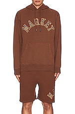 Market Rug Dealer Throwback Arc Hoodie in Acorn, view 3, click to view large image.