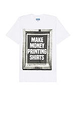 Market Printing Money T-shirt in Chalk, view 1, click to view large image.