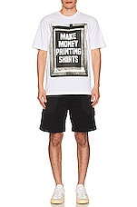 Market Printing Money T-shirt in Chalk, view 4, click to view large image.
