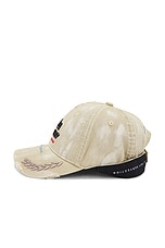 Martine Rose Rolled Back Cap in Beige, view 4, click to view large image.